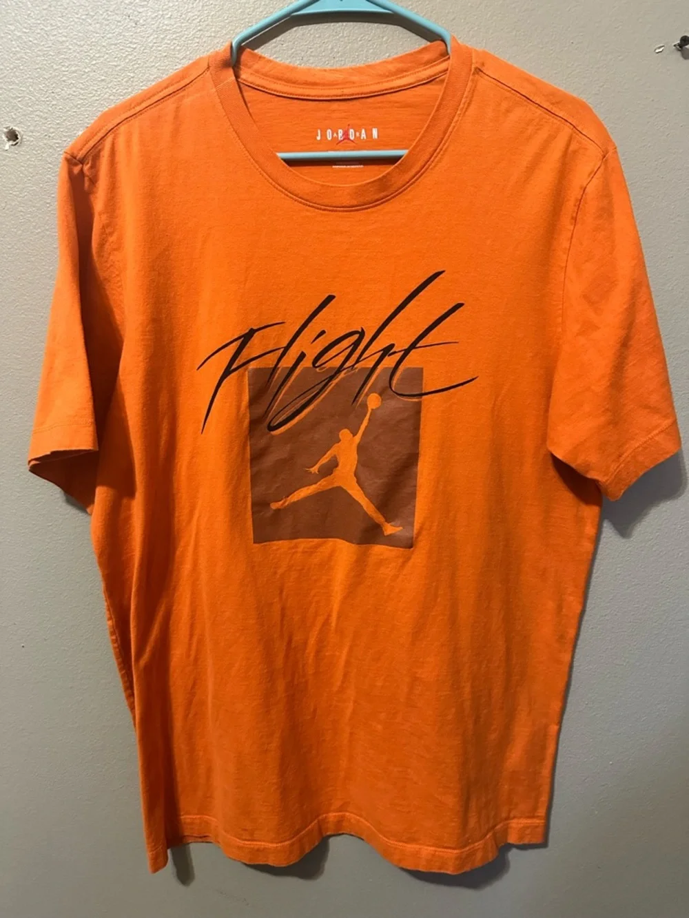 Air Jordan Flight Jumpman Nike Graphic T-Shirt Orange 637586-80K